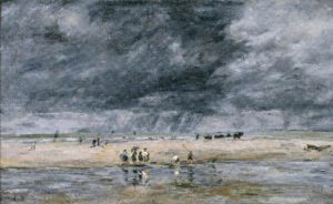 Figures sur la plage par Eugène Boudin