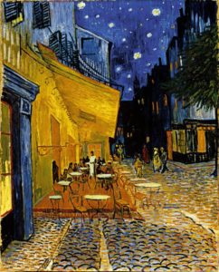 Terrasse de café le soir, Arles par van Gogh