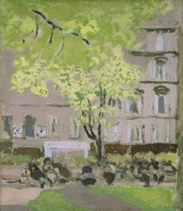 Femmes assises sur les bancs du Square Berlioz d'Édouard Vuillard