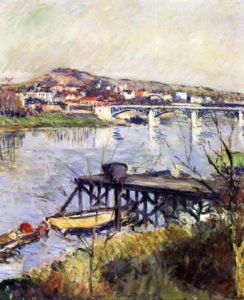 Le pont d'Argenteuil par Gustave Caillebotte