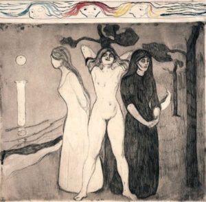 Trois femmes par Edvard Munch