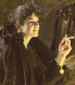 The cigarette girl by Anders Zorn