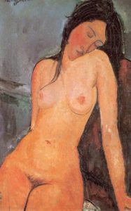 Nu assis par Modigliani