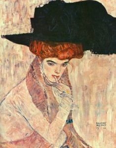 Chapeau à plumes noires de Gustav Klimt