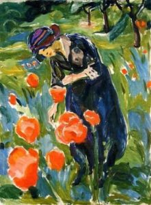 La femme aux coquelicots d'Edvard Munch