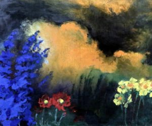 Fleurs et nuages par Emil Nolde