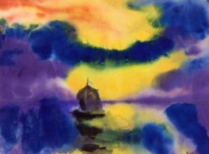 Evening sky and sea par Emil Nolde