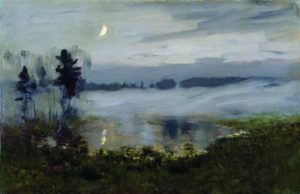 Brouillard au dessus de l'eau par Isaac Levitan