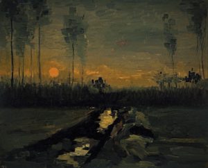Paysage au crépuscule par Vincent van Gogh
