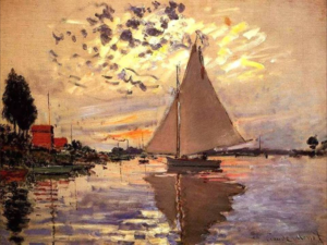 Voilier au Petit Gennevilliers par Claude Monet