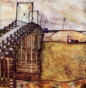 Le pont par Egon Schiele