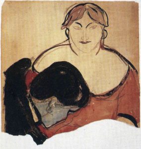 Jeune homme avec une prostituée par Edvard Munch