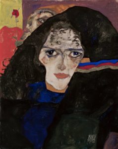 Trauernde Frau par Egon Schiele