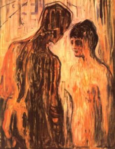 Cupidon et Psyché par Edvard Munch
