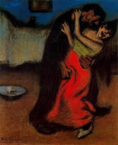L’étreinte brutale par Pablo Picasso