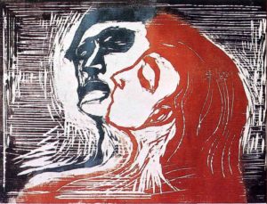 Homme et femme par Edvard Munch