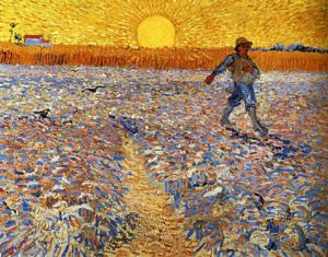 Le semeur au soleil couchant par Van Gogh
