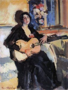 Femme à la guitare de Konstantin Korovin