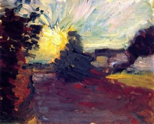 Coucher de soleil en Corse par Henri Matisse