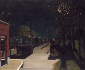 Petite gare la nuit de Paul Delvaux