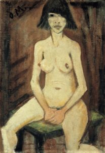 Jeune fille assise par Otto Mueller