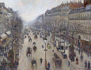 Boulevard Montmartre, le matin par Pissarro