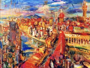 Ponte Vecchio, Florence par Oskar Kokoschka