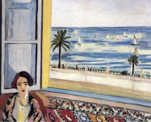 Femme tournant le dos à la fenêtre par Matisse