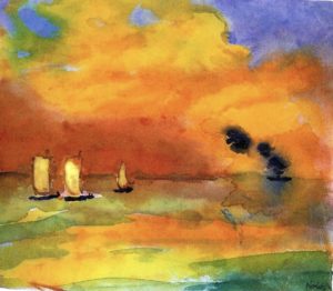Paysage maritime par Emil Nolde