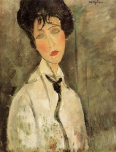 Femme à la cravate noire de Modigliani