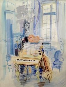 Intérieur aux instruments de musique par Raoul Dufy