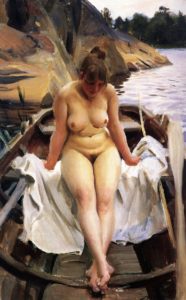 La barque de Werner par Anders Zorn