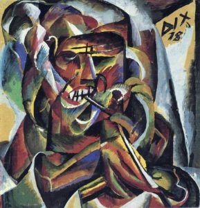 Warrior with a Pipe par Otto Dix