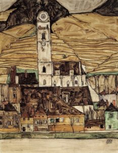 Stein sur le Danube, d'Egon Schiele