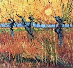 Saules au soleil couchant de van Gogh