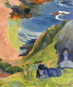 Au dessus de la mer par Paul Gauguin