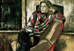 Portrait de Oli Rukavishnikovoy par Taïr Salakhov