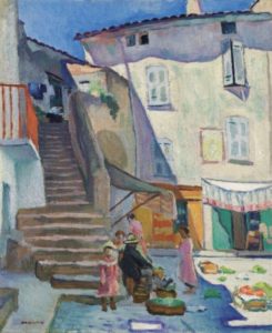 Marché à Saint-Tropez, la Place aux Herbes par Albert Marquet