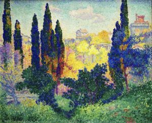 Les cyprès à Cagnes d'Henri-Edmond Cross