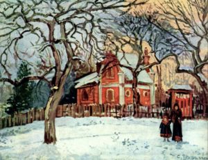 Châtaigniers, Louveciennes de Camille Pissarro