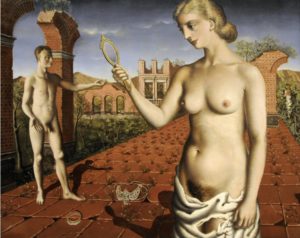 La femme au miroir de Paul Delvaux