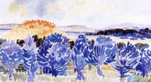 Paysage boisé par Henri-Edmond Cross