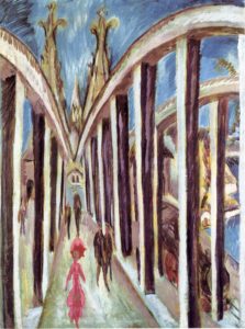 Le pont du Rhin par Ernst Ludwig Kirchner