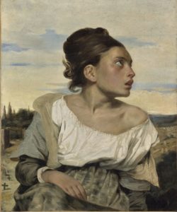 Jeune orpheline au cimetière par Eugène Delacroix