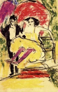 Couple dansant de la variété par Ernst Ludwig Krchner
