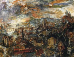 Vue de Prague par Oskar Kokoschka
