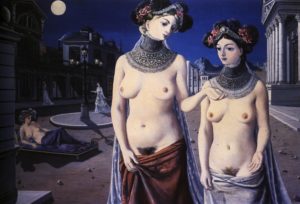 Les poussettes par Paul Delvaux