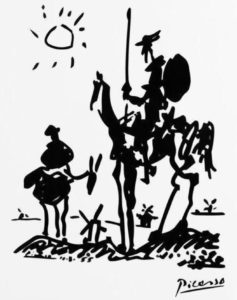 Don Quichotte, dessin de Pablo Pcasso