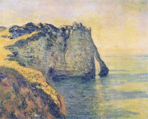 Falaise de la porte d’Aval par Monet