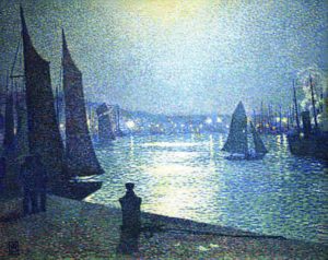 Nuit au clair de lune à Boulogne Théo Van Rysselberghe